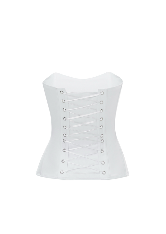 GRACE SATIN CORSET WHITE