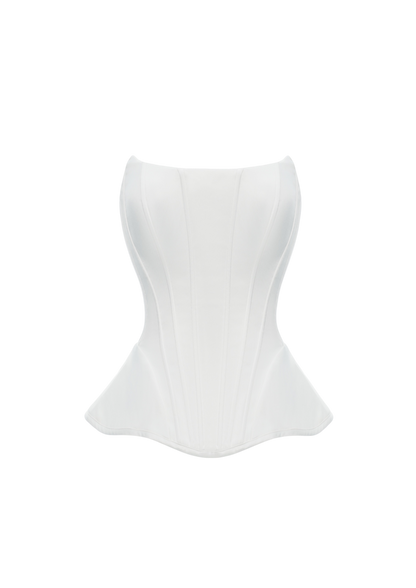 SOPHIE SATIN CORSET WHITE
