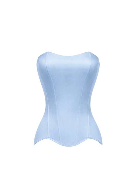GRACE SATIN CORSET BLUE