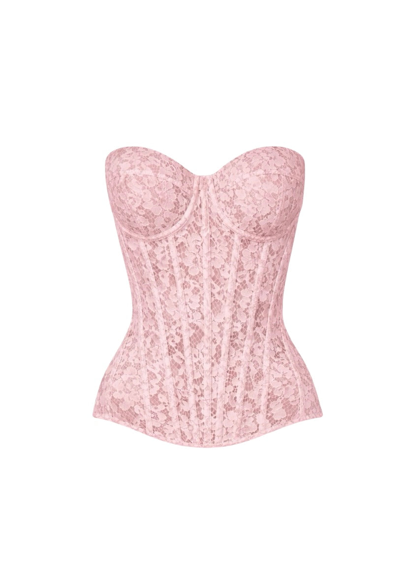 LILY LACE CORSET PINK