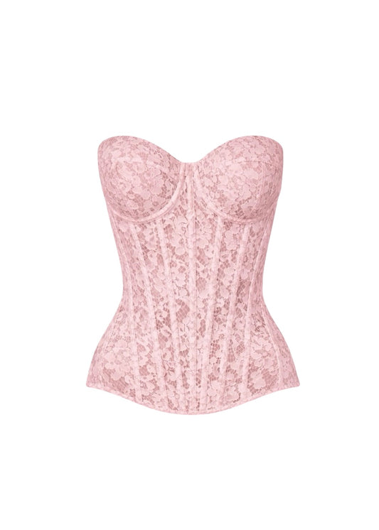 LILY LACE CORSET PINK