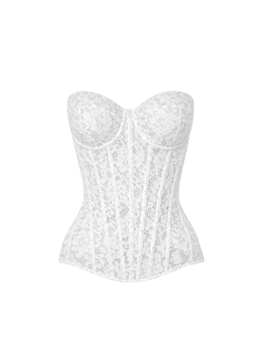 LILY LACE CORSET WHITE