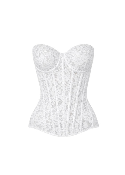 LILY LACE CORSET WHITE