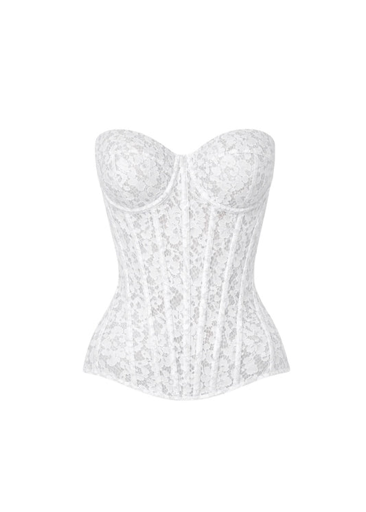 LILY LACE CORSET WHITE