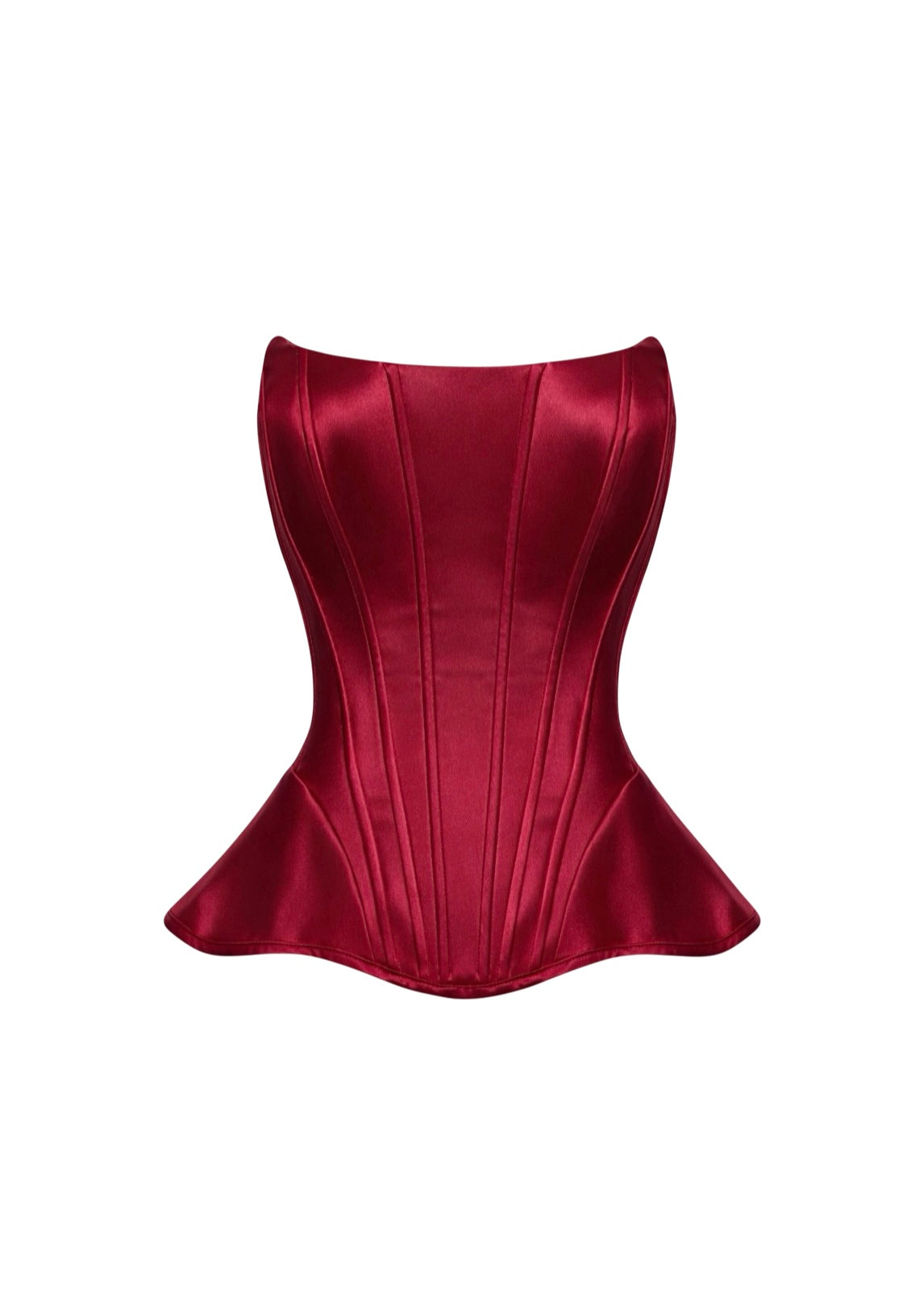 SOPHIE SATIN CORSET RED