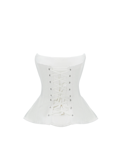 SOPHIE SATIN CORSET WHITE
