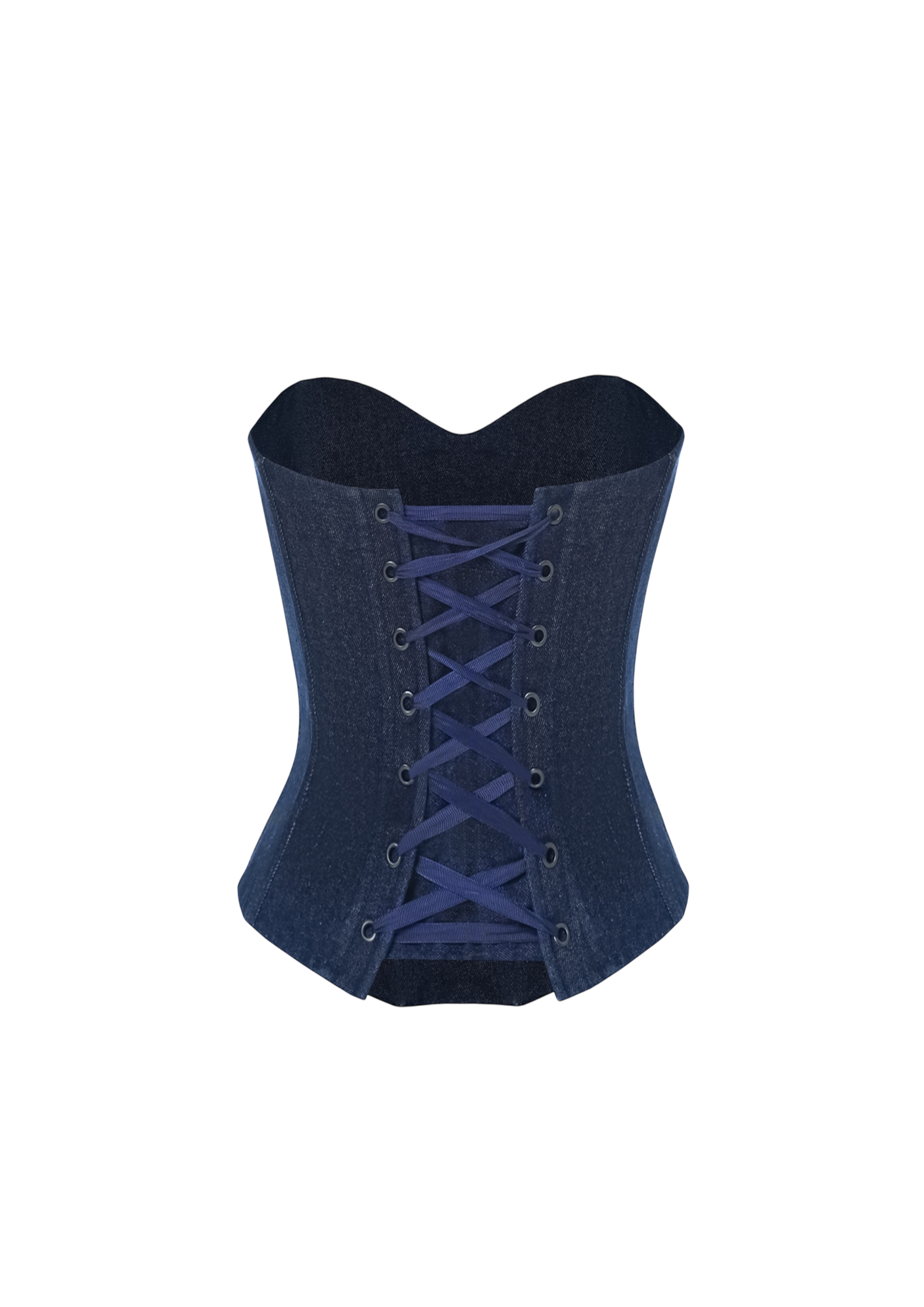 JADE DENIM CORSET DARK BLUE