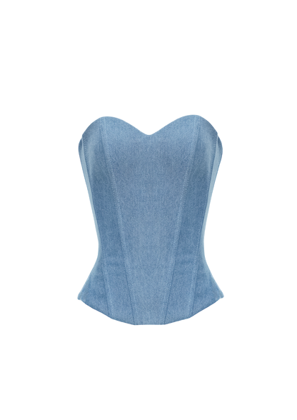 JADE DENIM CORSET BLUE