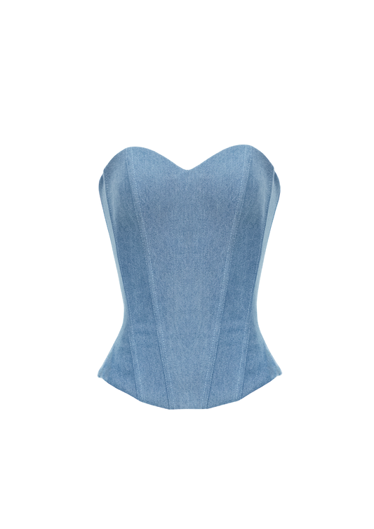 JADE DENIM CORSET BLUE