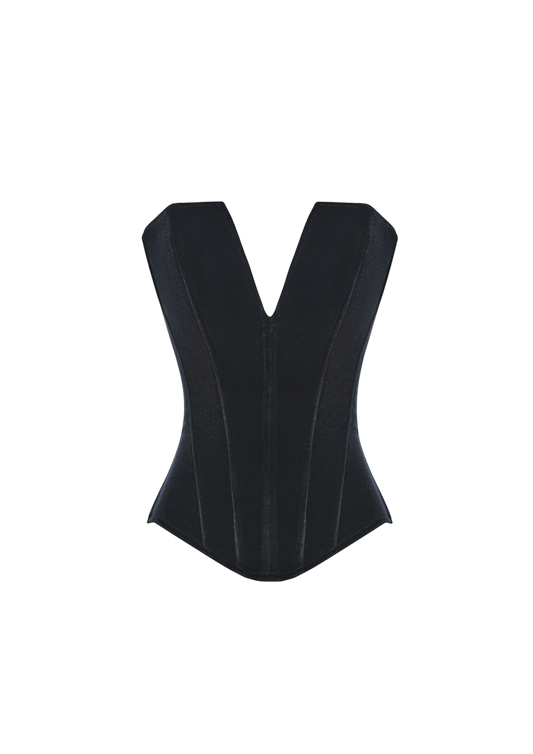 VIVIENNE VELVET CORSET BLACK