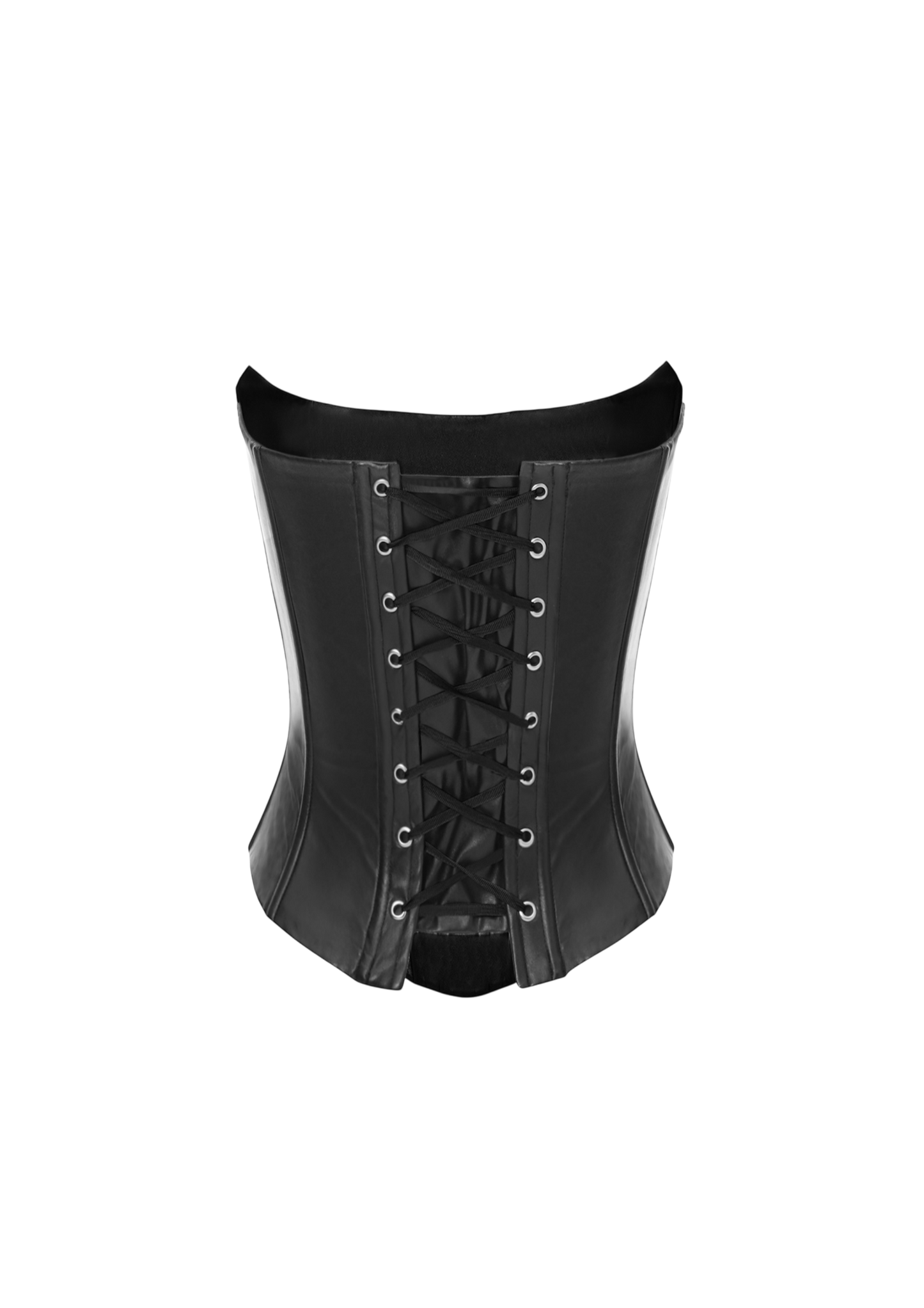 NOIR LEATHER CORSET BLACK
