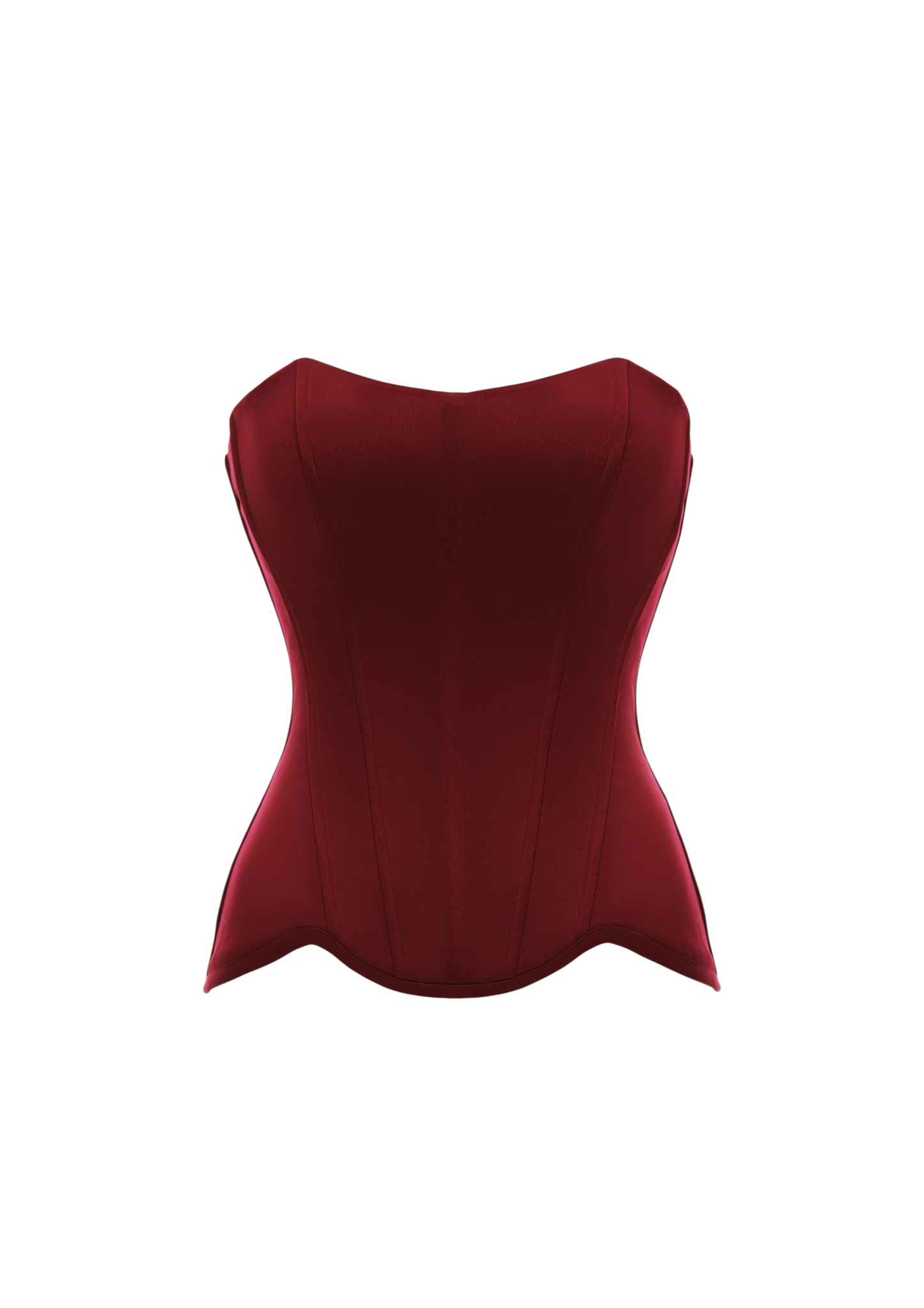 GRACE SATIN CORSET BURGUNDY