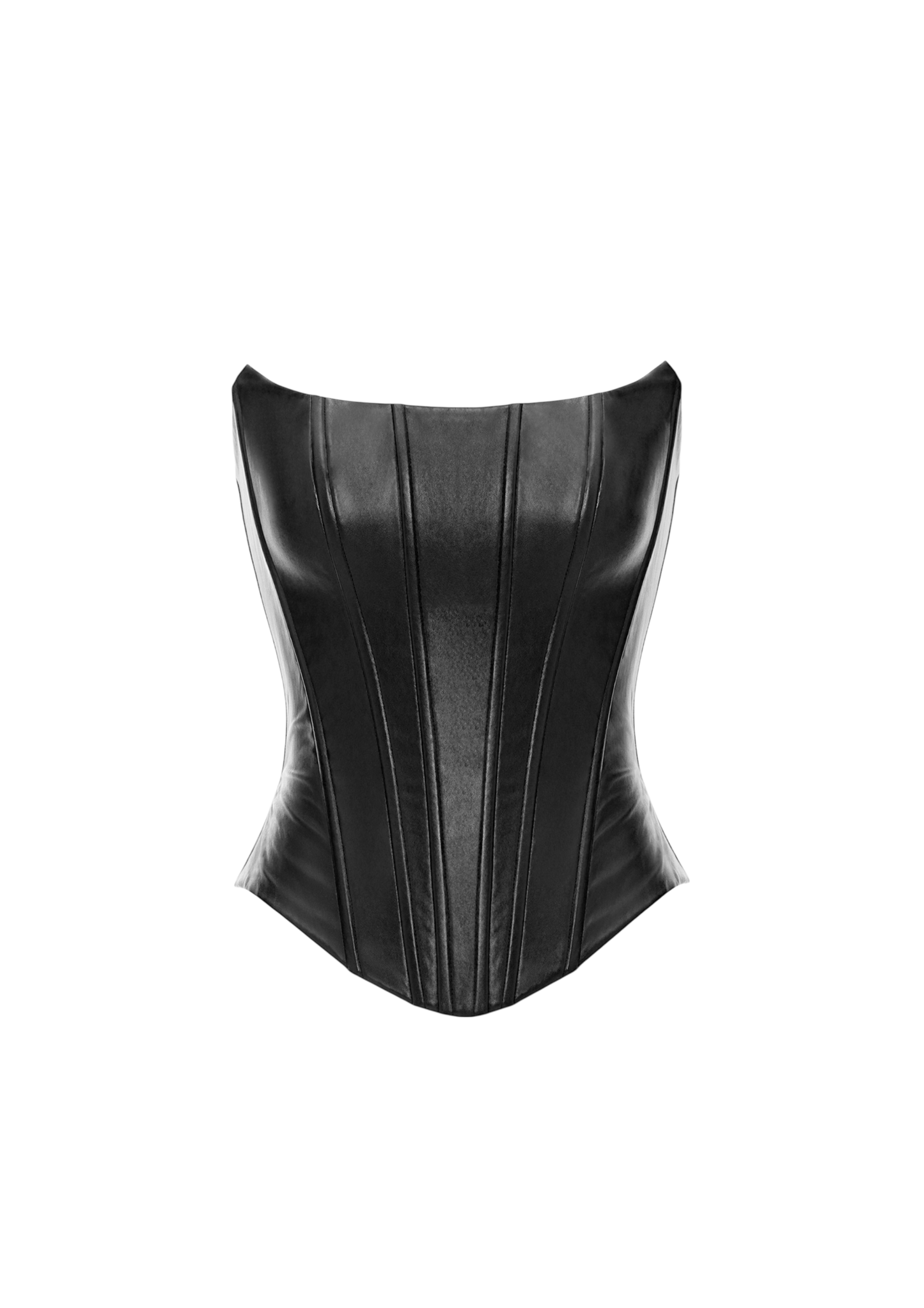 NOIR LEATHER CORSET BLACK