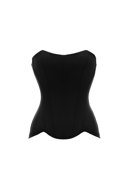 GRACE SATIN CORSET BLACK
