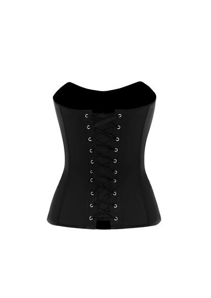 GRACE SATIN CORSET BLACK