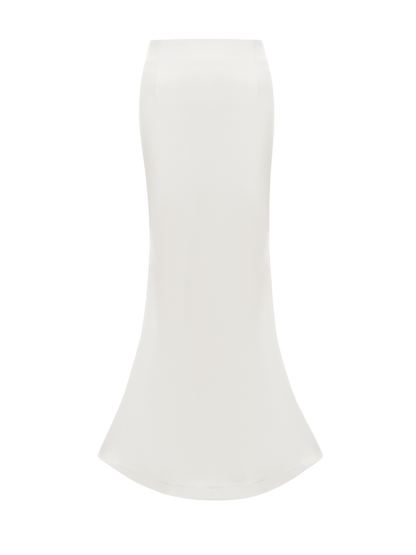 CLASSIC SATIN SKIRT IVORY