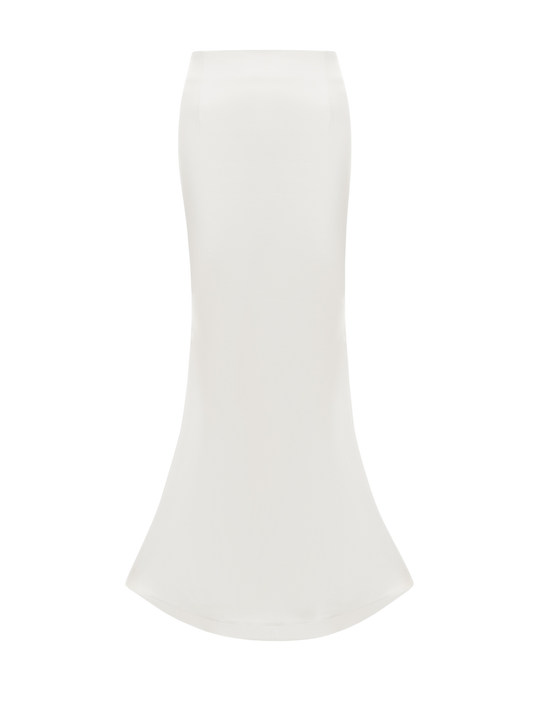 CLASSIC SATIN SKIRT IVORY