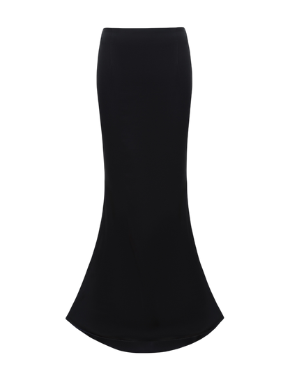 CLASSIC SATIN SKIRT BLACK