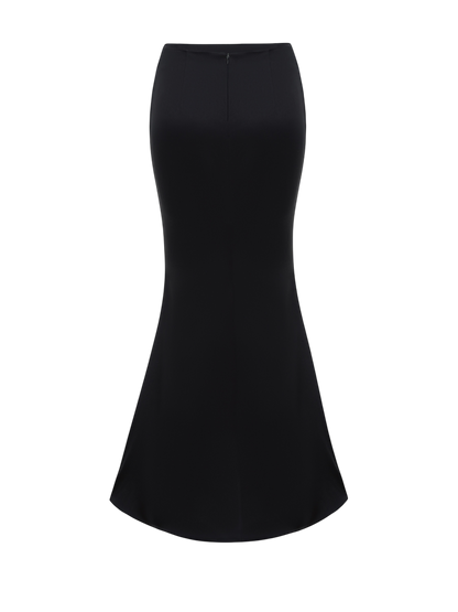 CLASSIC SATIN SKIRT BLACK