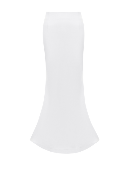 CLASSIC SATIN SKIRT WHITE
