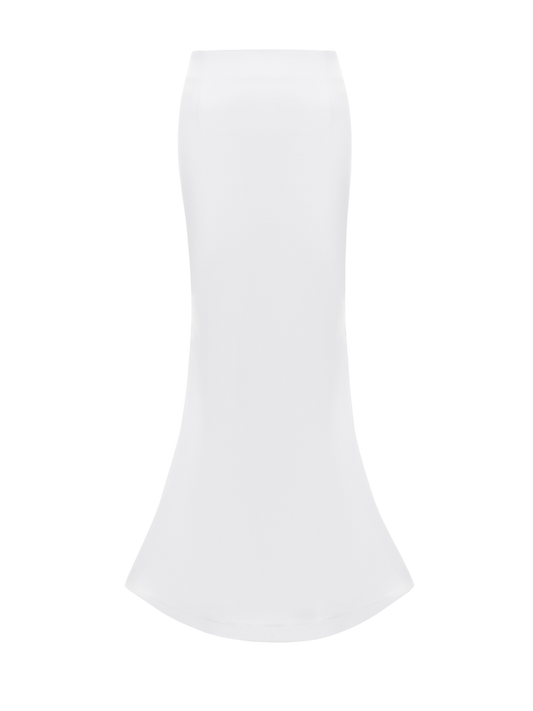 CLASSIC SATIN SKIRT WHITE